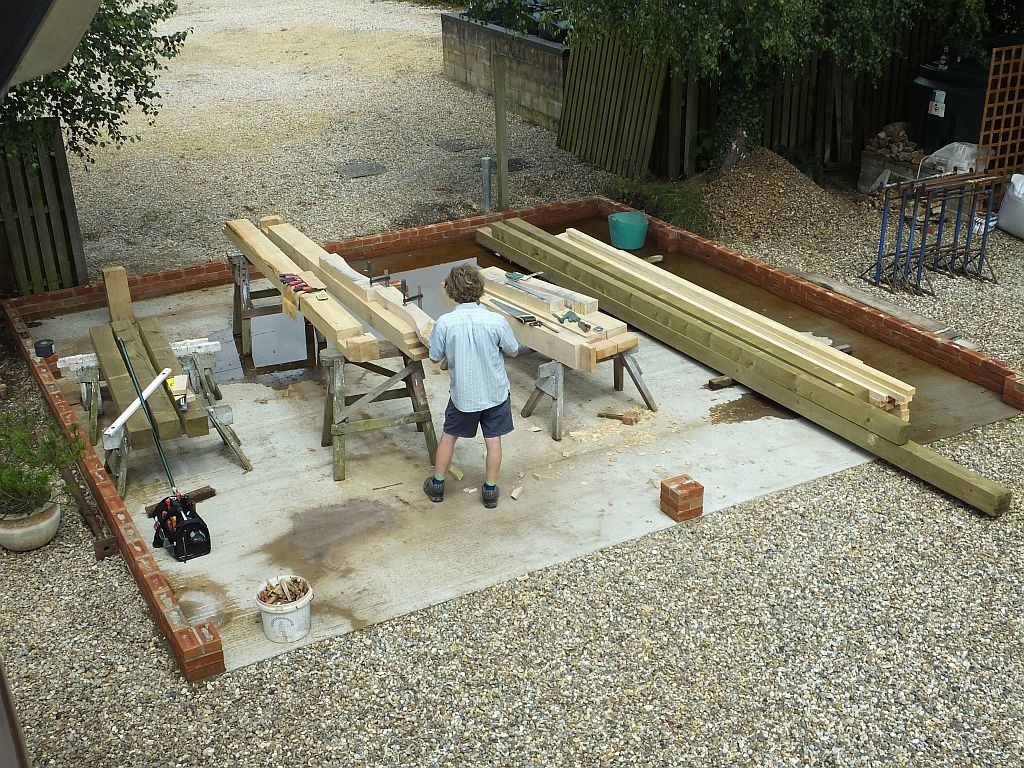 Cart Shed Frame Started